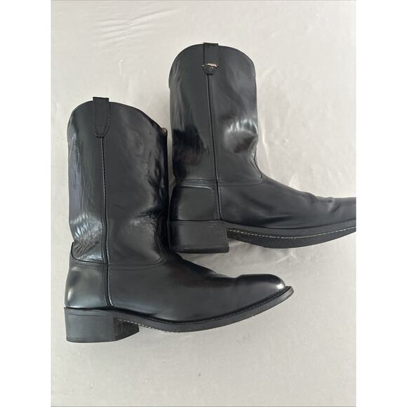 Vintage Acme Boots Mens Black Roper 9080 Cowboy Size 13 EW Made in the USA